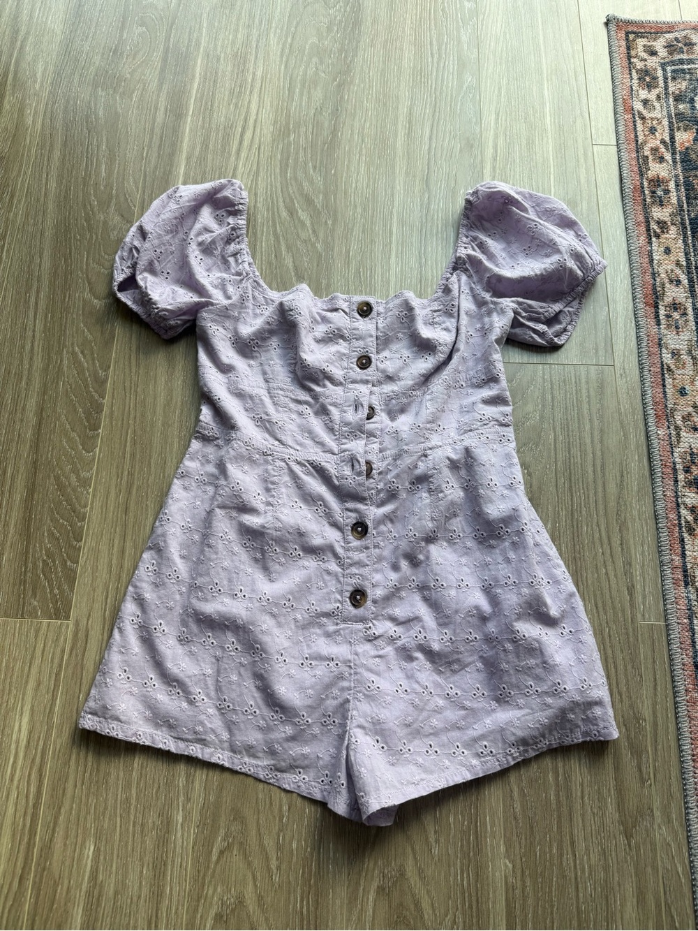 Urban Outfitters Lilac Puff Sleeve Romper